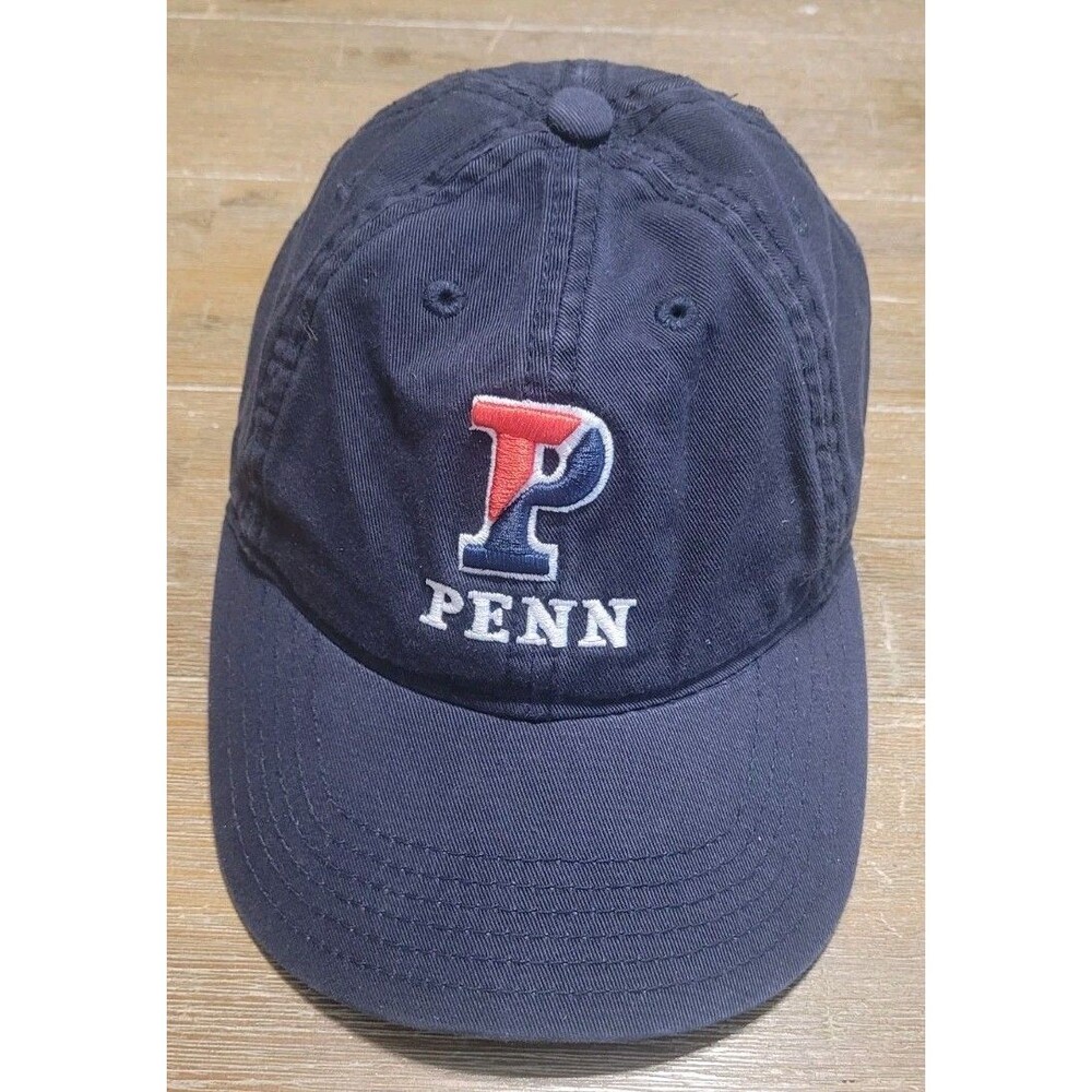 Pennsylvania Quakers Youth Primary Logo Adj Hat Navy Blue Legacy Brand Cap